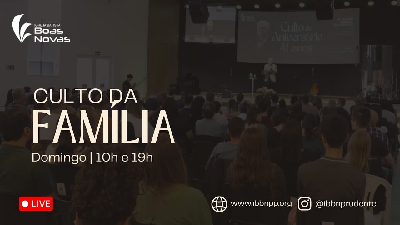 CULTO DA FAMÍLIA 27/09/2026 - Pr. Fernando Menezes - Como lidar com a Depressão (Sl 42.3-5)